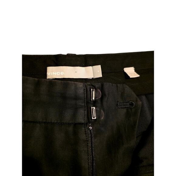 Vince Navy Tailored Ankle Pants Women’s 100% Cotton Slim Fit Trousers - Picture 3 of 4